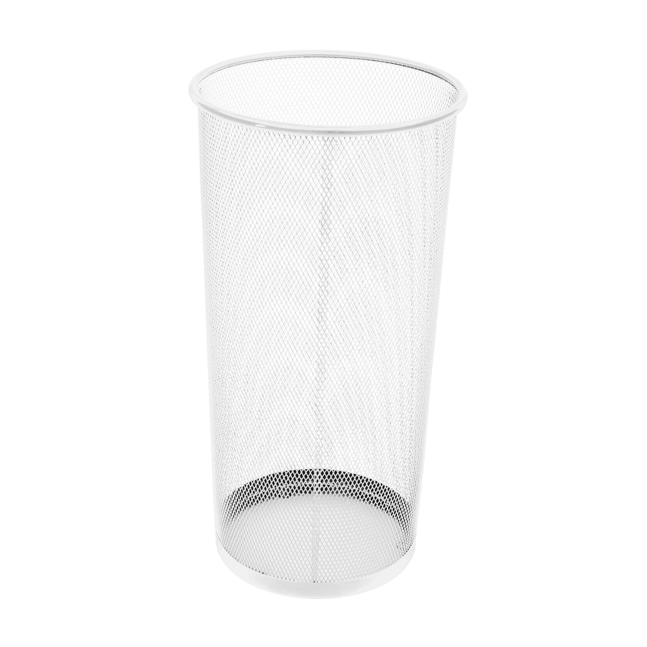 Mind Reader White Metal Mesh Umbrella Holder Basket